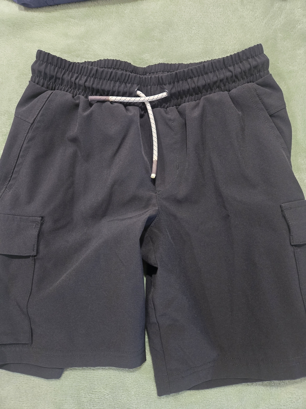 all in motion Black Cargo Drawstring Kids Shorts